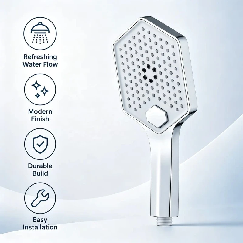 Banyo Tasarımı Düğmeli Şelale El Duşu